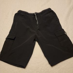 Boys Black Cargo Shorts